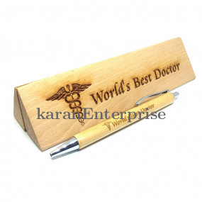 Pyramid Name Plate With Pen Stand With Pen