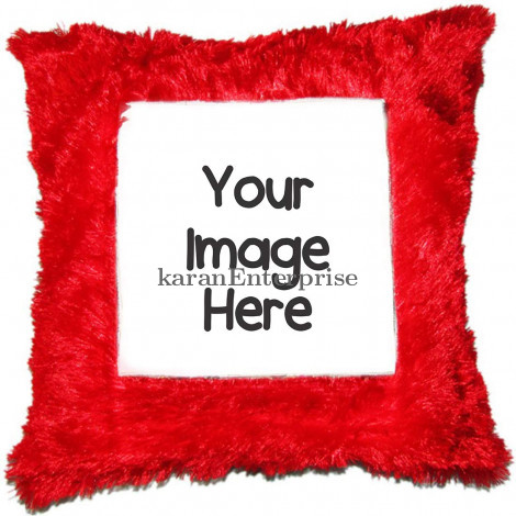 Fur Red Squer Pillow