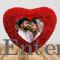 Fur Red Heart Pillow