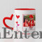 Red Heart Hendle Mug