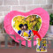 Fur Pink Heart Pillow